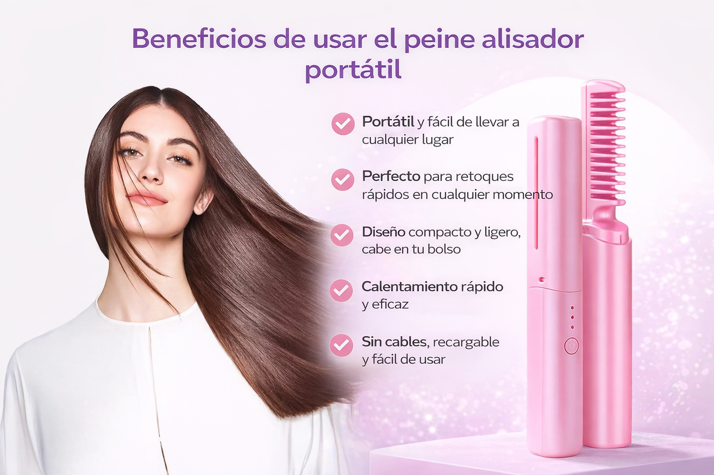 Peine Alisador Portátil