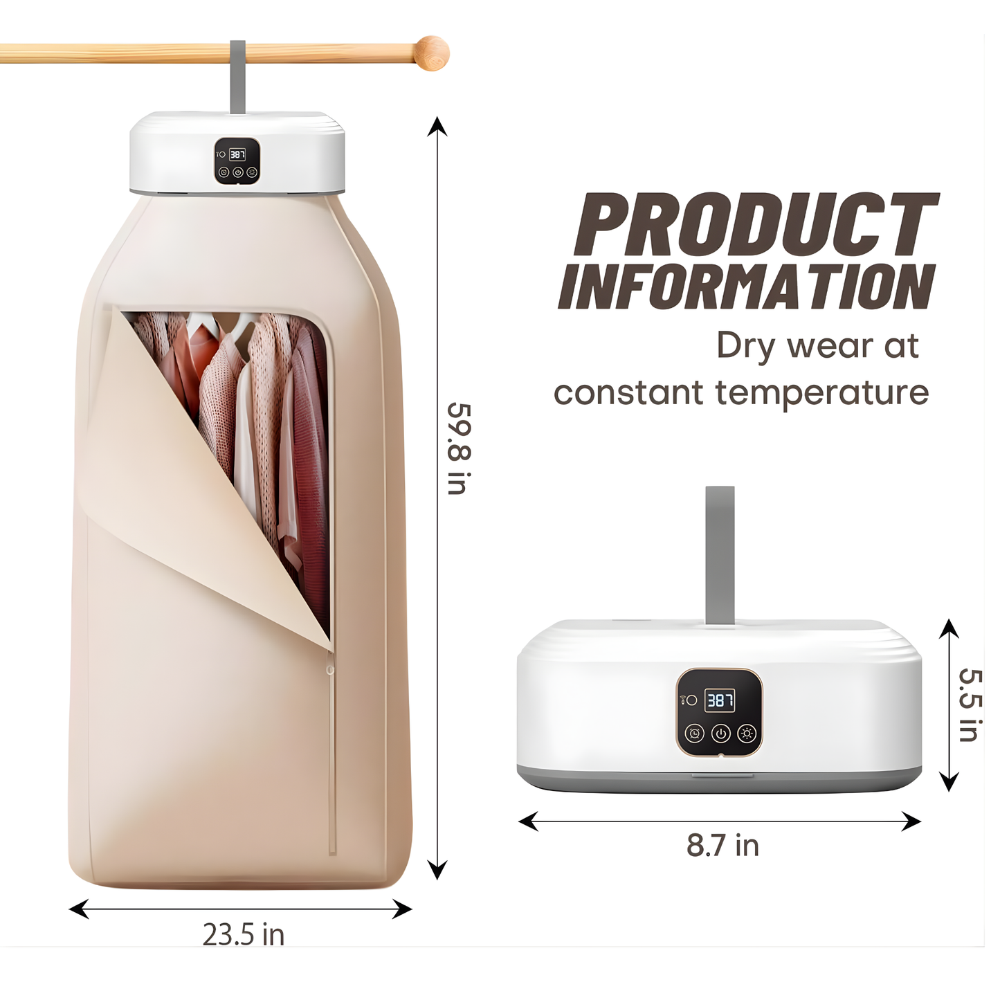 Secador de Ropa y Zapatos Portatil